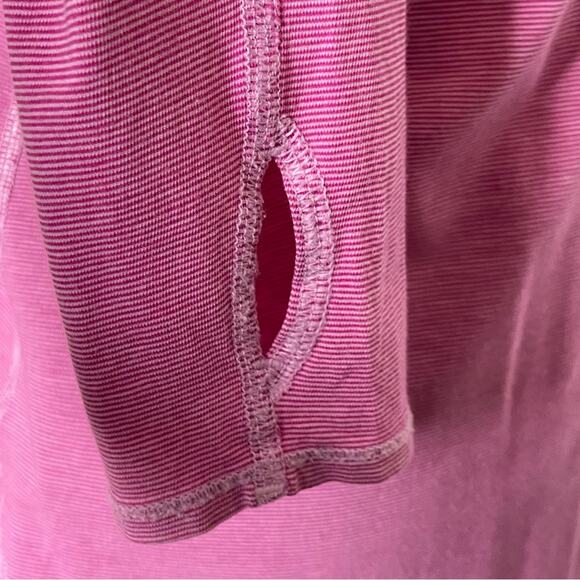 Lululemon Yogini 5 Year Long Sleeve Tee Wee Stripe Raspberry Vintage Pink - Picture 5 of 9